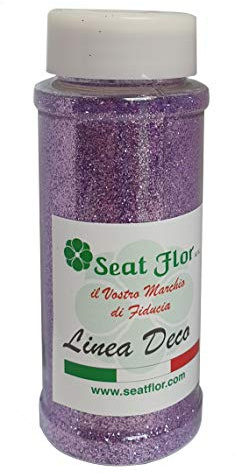 Seat Flor srl® Glitter grana fine, glitter colorato in barattolo da 100 gr. (12 colori disponibili) (Lilla)
