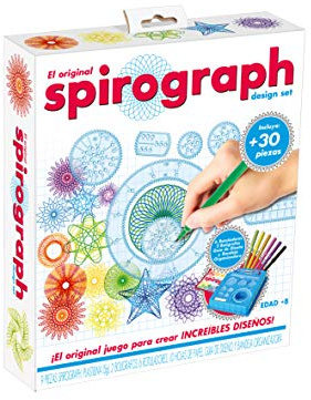 World Brands Spirograph Design Set, Ritningssats, Hantverk, Målningsmallar, Barnmosaiker, Lär dig att rita, gåvor för barn, flerfärgad (80978)