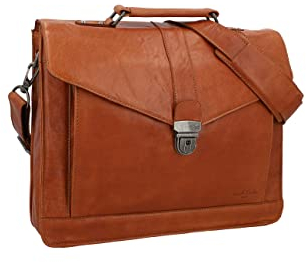 Gusti Gepäckträgertasche Leder - Eddy M. Umhängetasche Fahrradtasche Ledertasche Aktentasche inklusive Befestigung Vintage Braun