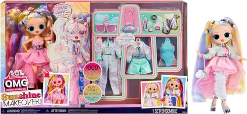 LOL Surprise OMG Sunshine Color Change Big Surprise Modepuppe- STELLAR GURL - Mit farbwechselnden Elementen, mehreren Überraschungen und fabelhaften Accessoires - Für Kinder ab 4 Jahren