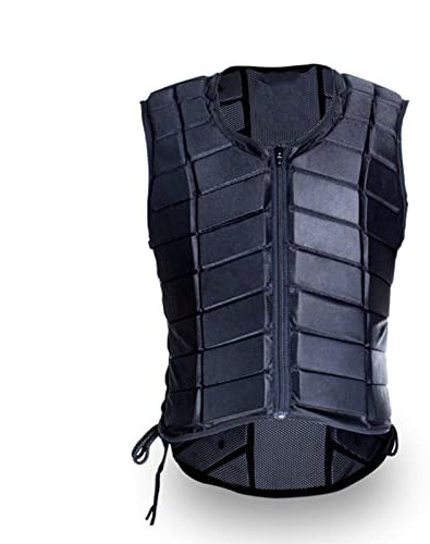 Gilet di Sicurezza per Equitazione Gilet per Sport equestri Protezione per Il Corpo Assorbimento degli Urti Gilet Traspirante per Uomo Donna Ragazzi Ragazze Giovani (Nero XL)