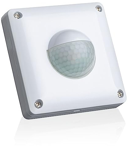 190 Degree PIR Motion Sensor - IP65 Rated Waterproof Light Switch Wall Mounted Occupancy With Adjustable LUX - Presence Detector for Home Security