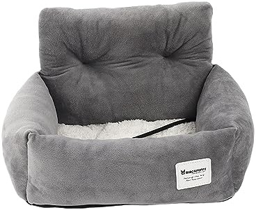 Gralara Asiento Elevador para Automóvil para Mascotas Transportín para Perros Y Gatos de Viaje Portátil Instale Fácilmente Accesorios de Tela Suave Y Cálido G, 44x35x27cm