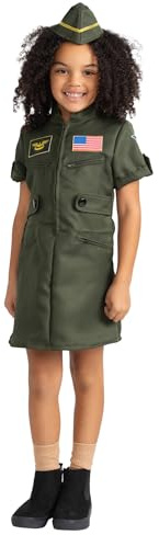 Dress Up America Fighter Pilot Costume for Girls - Air Force Fighter Girls Pilot Costume - Top Gun Pilot Costume for Girls
