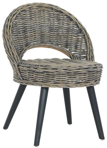 THOYTOUI Sessel, Cocktailsessel ArmlehnStuhl PolsterStuhl Armlehnensessel Geeignet für Büro Stube Wohnzimmer Schlafzimmer Rattan Schwarz