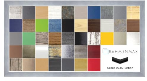 MDF Rahmen Skane für Bild 50x150cm Alu Geschliffen Dekor mit Acrylglas