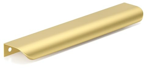 Goldenwarm 10 Stück Versteckte Schrankgriffe Möbelgriffe Gold Türgriffe Innentüren 160mm Küchengriffe Schrankgriffe Möbel Griffe für Küchenschränke Aluminium