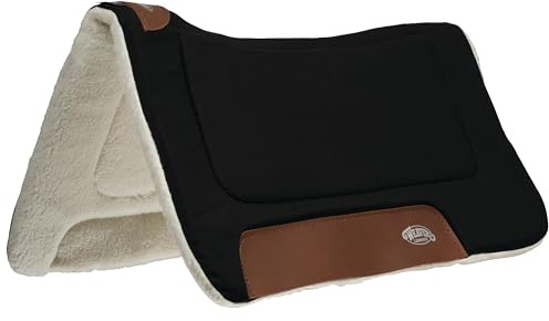 Weaver Leather Uni – Erwachsene Weaver Equine All Purpose Contoured Saddle Pad Schabracke, Segeltuch, schwarz, L X 32 W, 1 Thick