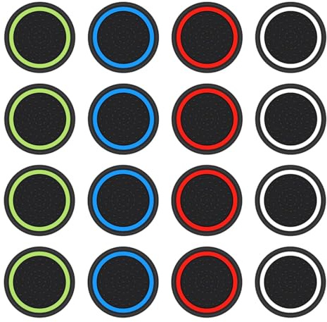 JEYORZY 16 PCS Boîte à clés en silicone avec protections joystick pour manette PS4, Xbox 360, PS3 - Embouts en silicone pour joystick inclus