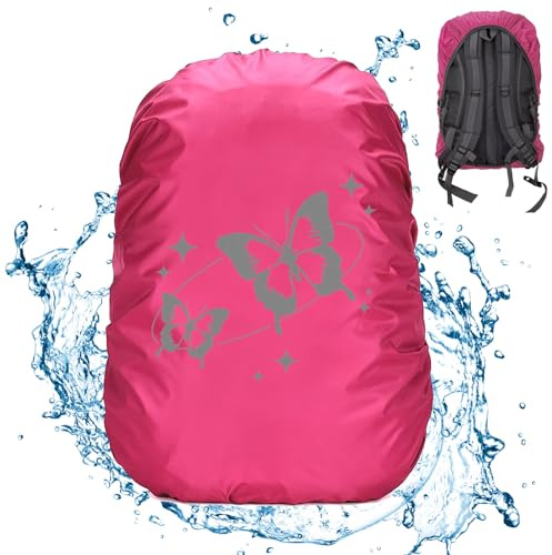 ZARADU Regenschutz Schulranzen,Regenschutz Step by Step Schulranzen,Sicherheits,Reflektionsbild Schulranzen Regenhülle,Mit Dinosaurier,Motiv Schulranzen Regenschutz,Ideal für Schule,Radfahren,Camping