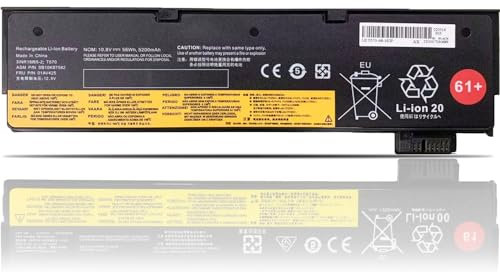 FlyZythrol 61+ 56Wh 01AV423 01AV424 01AV427 laptop Battery compatible with Lenovo ThinkPad T480 T570 T580 A475 A485 T470 P51S P52S TP25 01AV422 01AV425 SB10K97597 SB10K97584 01AV490 01AV491 01AV492