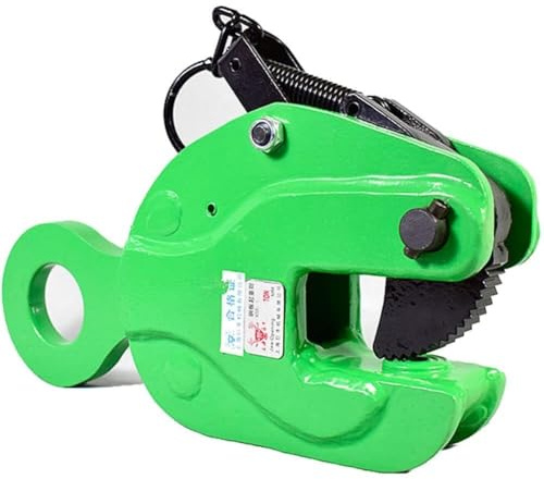 Industry Plate Clamp with Spring Lock, Big Jaw Opening 1-5T Alloy Steel Plate Lifting Clamp for Lifting and Building(2T)