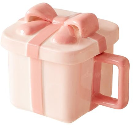 auvstar Tazza Da Caffè In Ceramica,Una Per La Colazione Creativa E Divertente,Idee Regali Originali Et Divertenti Per Uomo E Donna,Regali Adatti Per Familiari E Amici （Tazza Regalo Rosa）