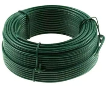 Bindedraht Rolle Ø 1,4mm x 50m grün, verzinkt & PVC ummantelt, Gartendraht Blumendraht Basteldraht Zaun Spanndraht, EU -Qualität