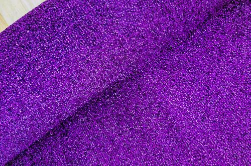 Lurex-Stoff Vegas Meterware, Glitzerstoff transparent, Dekostoff Glitzereffekt, Kostümstoff Lametta, Karnevalstoff, Cocktailkleid nähen *Ab 50 cm, Farbe: 045 lila