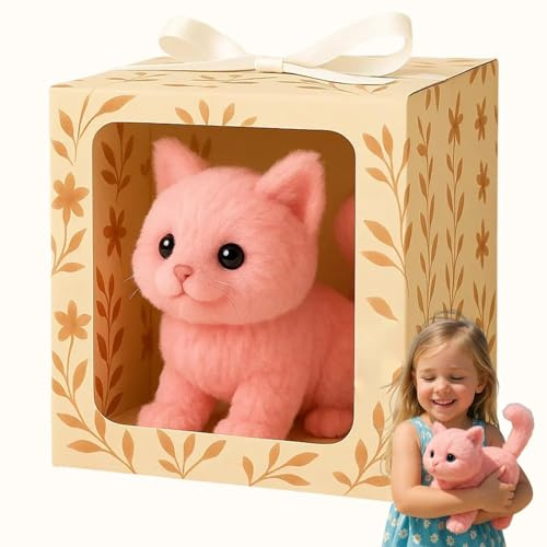 My Realistic Cat - Bring Endless Joy and Warmth, Lifelike Cat Toy, 2025 New Ai Robotic Kitten, Toy Cats That Walks, Meows & Tail Wagging yellow