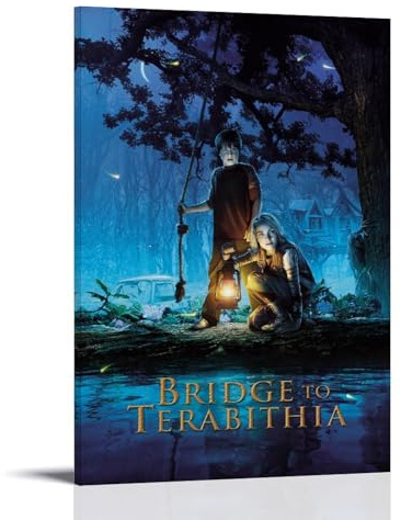 HDSHJFIK Poster de film Bridge to Terabithia - Impression sur toile - Décoration murale moderne pour chambre à coucher - 50 x 75 cm
