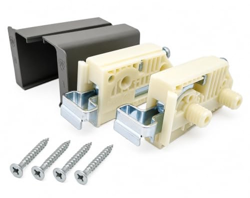 GAMOBIFER. Reggipensile CAMAR per Pensili Cucina. Ganci Mobili Sospesi (coppia DX e SX). (Grigio, Gancio 15 con Tenone)