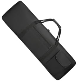 wisoolkic Gepolsterte, wasserdichte Keyboardtasche für 61 Tasten – Schutzhülle für E Pianos, schützt vor Staub und Kratzern, Schwarz, S