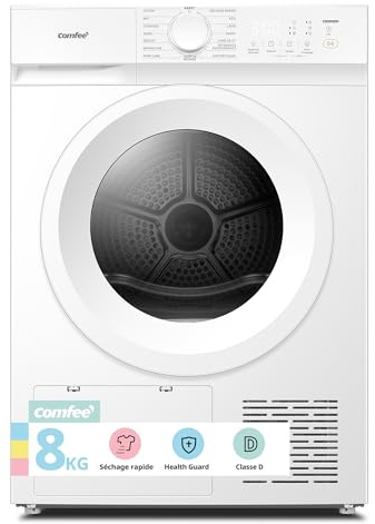 COMFEE' Sèche linge Pompe à Chaleur 8KG Classe D Smart dry CD08EHP05W
