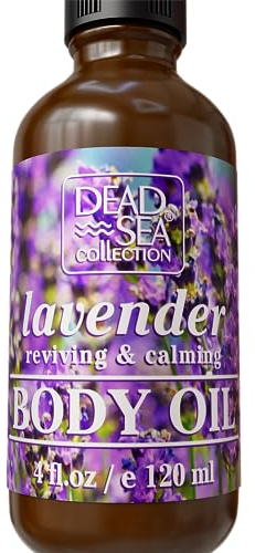 Dead Sea Collection Huile Corporelle à la Lavende - Huile Nourrissante Avec Vitamines E, A, D - Huile Visage pour Femmes et Hommes - Hydratant Pour Peau Sèche (120 ml)
