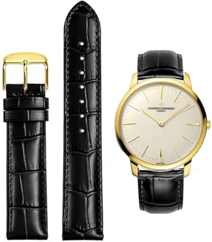 FOUUA Klockarmband läderklockband i äkta läder klocka armband Alligatorpräglat ersättningsutbyggnadslås för Herr- och Damklockor Armband 12 13 14 15 16 17 18 19 20 21 22 24mm
