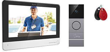 Byron DIC-23312 WiFi Video Türgegensprechanlage mit 7 Touchscreen-Display, RFID Tags & Aufzeichnungsfunktion