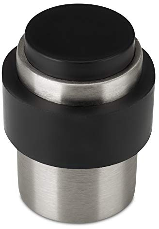3 x STOPPLA® Türstopper SKOLL Edelstahl gebürstet Ø 35 mm Höhe 45 mm für Boden und Wand - Stabiler Bodentürstopper Wandtürstopper