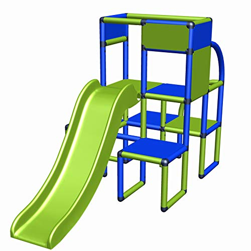 Moveandstic 6438 - Torre giocattolo Tim Casetta da giardino, torre da arrampicata con scivolo, per cameretta dei bambini, sala giochi, giardino