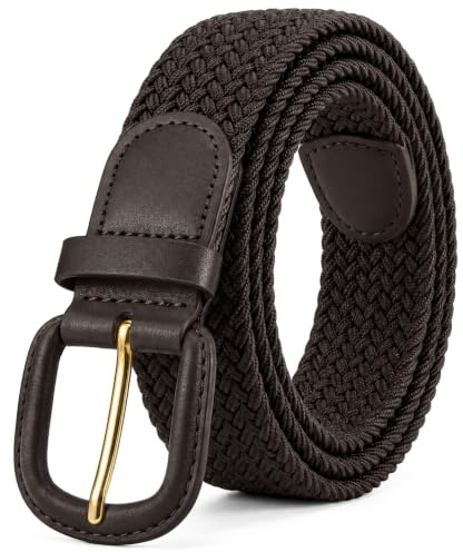 Streeze 30mm Mens Stretch Belt in 6 Sizes Elastic Fabric Woven Braided Webbed Belt with Leather Buckle 6 Colours Sizes Small - 3XL