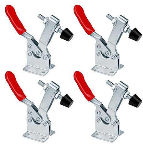 Toggle Clamps Quick Release GH-201-B Anti-Slip Horizontal Clamp Heavy Duty with 198Lbs Holding Capacity 4 Pack