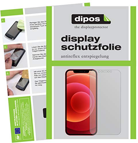 dipos 6x Displayschutzfolie matt für Apple iPhone 12 Pro Max | Antireflex, entspiegelnd, passt perfekt, Ultra-Dünn, kratzfest, blasenfrei, Fingerprint-kompatibel, selbstklebend