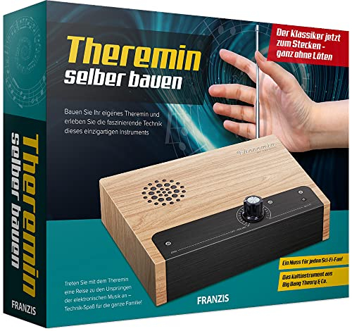 FRANZIS 67105 - Theremin selber bauen - Bausatz ohne Löten - selbst das kultige Musik-Instrument bauen und spielen inkl. Theremin Platine, Lautsprecher u.v.m.