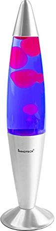 Innoteck 16” Soothing Motion Magma Lamp for Relaxation Retro Home Lighting Decoration - 30 W - Pink Wax/Purple Liquid