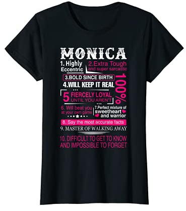 Diez hechos sobre el nombre de las mujeres es Monica regalo primer nombre Camiseta