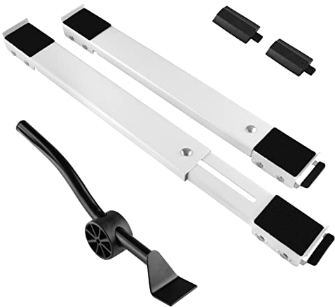 KELIXU Extendable Appliance Rollers Washing Machine Wheels, Heavy Duty Furniture Dolly Mobile Roller for Refrigerators, Dryers, Washing Machines, Support 660 LB, White