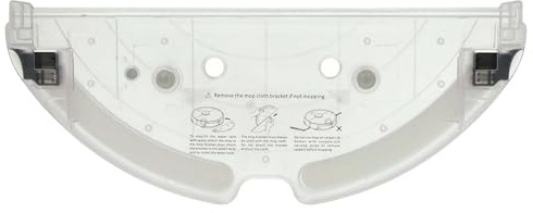 vhbw Bodenplatte Halterung kompatibel mit Roborock S6 MaxV | T7 Saugroboter, Roboterstaubsauger - Bodendeckel Schwarz Transparent