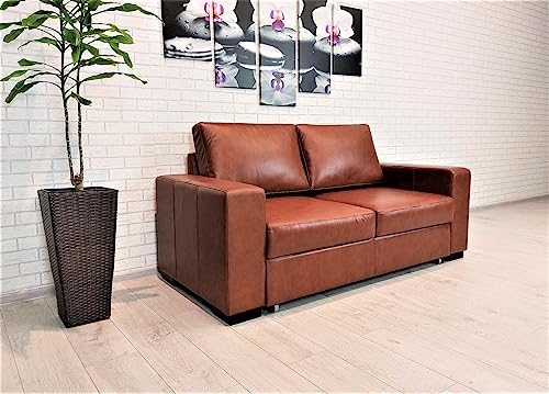 Quattro Meble Echtleder 2,5 er Sofa Mallorca FS Breite 180 cm mit Schlaffunktion Ledersofa Leder Antique Tabac Couch mit Bettfunktion Farbauswahl !