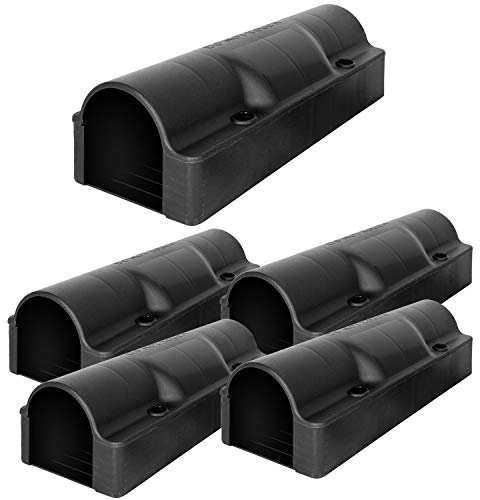 Köderstation Ratten Set Rohr Köderbox 2-10Stk.Garten Mausfalle Mäuse Rattenköderbox Box Rattenköderstation Rattenfalle Kinder- Haustiersicher Koederbox Petigi, Anzahl:5