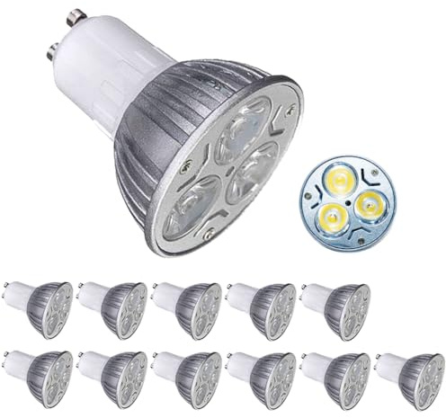 Chao Zan GU10 LED Warmweiss Lampe,3W LED Strahler,60° Abstrahlwinkel,300 Lumen LED Leuchtmittel,Nicht Dimmbar Reflektor Birnen (Warmweißes Licht, 12 Stück)