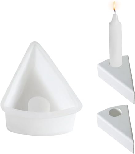 Silikonform für Kerzenhalter und Gießform für Kuchen - DIY Geburtstagsdeko (Dreiecksform)