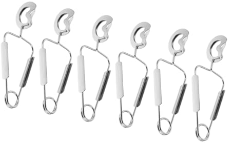KICHOUSE Stainless Steel Snail Tong and Seafood Clip, 6pcs Spring-Loaded Food Tongs for Buffet, Salad, and Snack Serving in Kitchen and Dining
