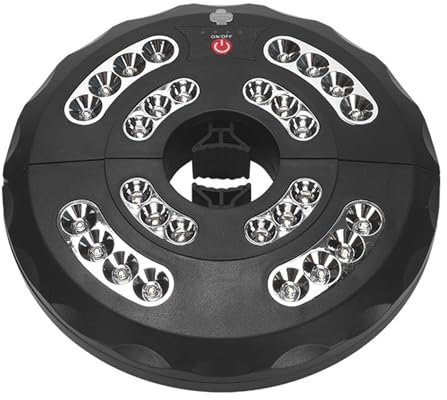 oxcuuka Lampada per ombrellone da patio, display di potenza, super luminoso, tipo C, ricaricabile, lampada da campeggio per esterni, giardino, cortile, patio, palo per ombrellone, luce a LED, colore