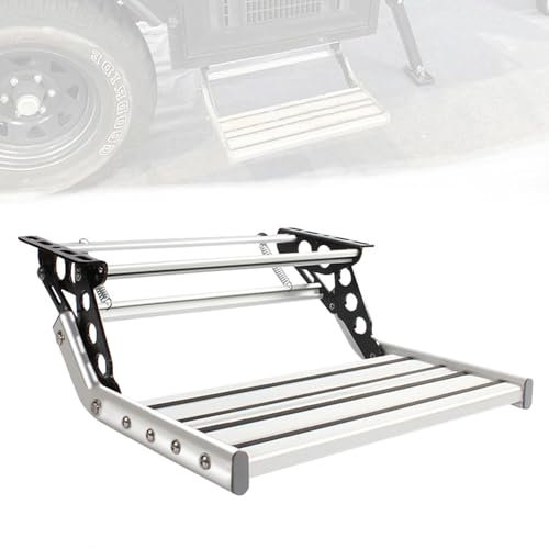 TOOSOAR Marchepied pour Caravane,Marchepied Simple Pliable,Capacité de Charge 150 kg,pour Camping-Car RV Camper Van Remorque de Voyage Caravane