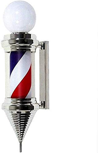 Poste De Peluquero De 70 Cm, Luz Led Para Exteriores, Estilo Clásico, Peluquería, Peluquería, Letrero Abierto, Tiras Led Giratorias Rojas, Blancas Y Azules Con Luz De Globo Brillante, Resistente ,A
