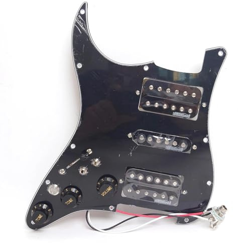 Vorverdrahteter Schlagbrett für Linkshänder für Fender Stratocaster Gitarre geladene Spule geteilte Humbucker Tonabnehmer mit Stummschalter Ersatzteile für E-Gitarren