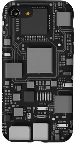 Carte mère vintage avec circuits électroniques Coque pour iPhone SE (2020) / 7 / 8