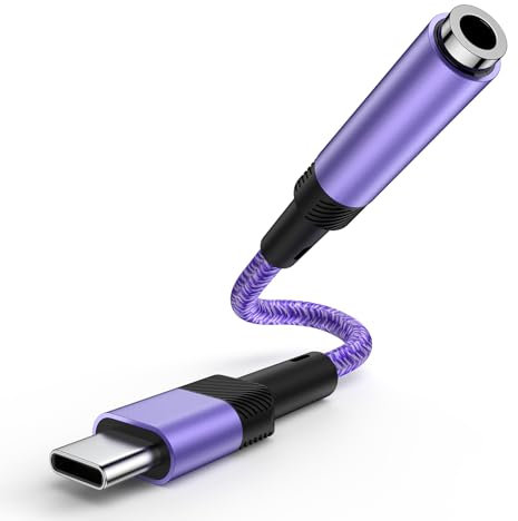 USB C to 3.5mm Headphone Jack Adapter for iPhone 16/16 Pro/15/15 Pro/Pro Max/Plus, Type C Aux Dongle Cable Cord Compatible with iPad, Samsung Galaxy S25/S24/S23/S22/S21Ultra, MacBook,Note