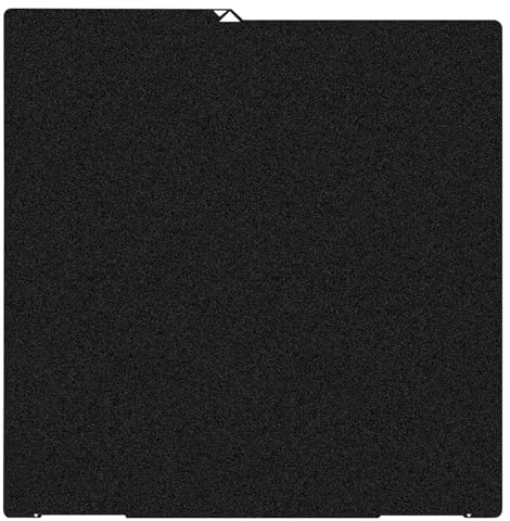 HzdaDeve 430 x 430 mm - Pour Kobra 3 Max Combo - Plaque de construction structurée double face - Feuille PEI - Lit chauffant - Plateforme flexible en acier à ressort - Pour imprimante Anycubic (noir)