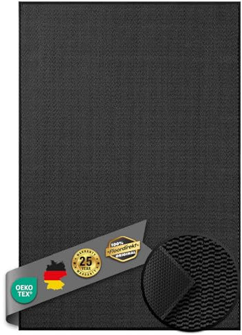 Floordirekt Felpudo Premium para Entrada, 135 x 200 cm, Antracita, para Interior y Exterior, Antideslizante y Lavable, Alfombra para Pasillo, Alfombra para Puerta de casa, Sky Novo